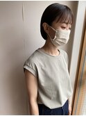 ストレートパーマでミニボブ