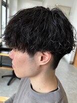 フゥ 宇都宮(FeU)&nbsp;波巻きパーマメンズパーマメンズヘアツーブロックツイストパーマ