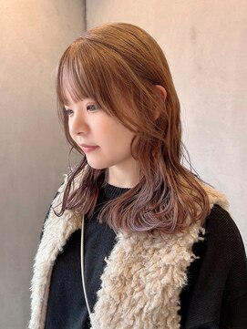 ラヴィズム 長岡店(LUVISM) ミルクティーベージュダブルカラーインナーカラー新潟長岡宮関