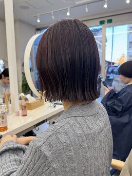 サンド 鹿児島中央(sand) @ayumi.sand ボブ ピンクブラウン