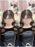 サイド編み込み