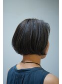 ★ハイライトカラー ＃白髪ぼかし 30代～60代＃大人ショート