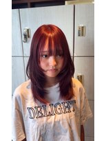 ヘアークリアー 蕨 プラムカラーハッシュカット