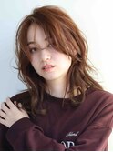 ニュアンス巻きレイヤーセミロング