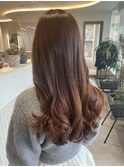 桑名レイヤーカットブリーチなしダブルカラーベージュカラー韓国