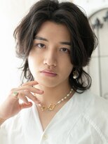 モッズヘアメン 札幌月寒店(mod's hair men)&nbsp;無造作かき上げ伸ばしかけ波巻きパーマウルフ韓国ヘア20代30代n