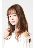 透けバングのセミウエットストレート
