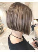 【田中智大】前下がり切りっぱなしボブ×極細たっぷりハイライト