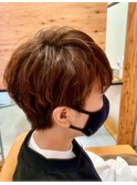 大人クール☆無造作パーママッシュショートスタイル