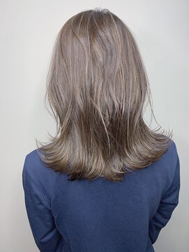 フロート 小阪店(float) グレージュ_マロンベージュ Aラインボブ かきあげ