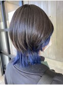 インナーカラー ブルー