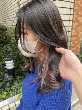 ビランチェ 池袋(bilancia) 《bilancia池袋》インナーカラーピンクベージュ