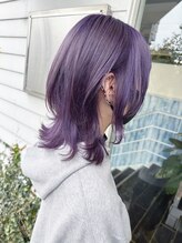 if&nbsp;ウルフカット/パープル/バイオレット/ミディアムウルフ