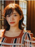 ゆるミディスタイル/無造作/ゆるカール◎30代40代50代