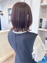 キャアリー(Caary)&nbsp;福山市美容室Caary冬カラーピンクパープルカラー外ハネボブ