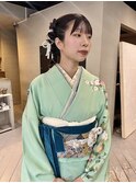 成人式ヘアセットヘアセット名古屋ツインアレンジ/中西