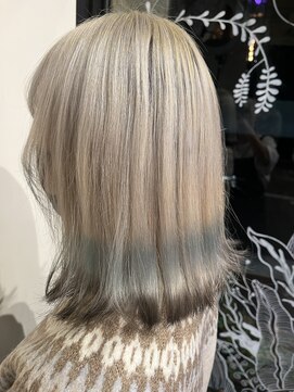 ヘアー ルシア(hair lucia) ホワイトベージュ×みずいろ×グレー