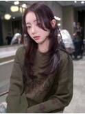 大人上質ヘアに＊韓国レイヤー×大人ボルドー