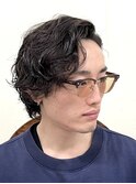 メンズミディアム/リバースパーマ/グランジパーマ/ショート/眉毛