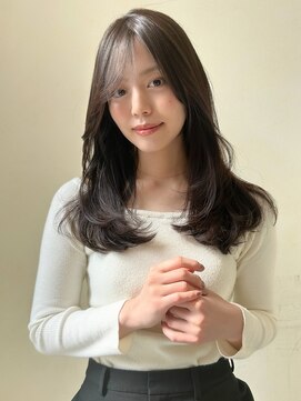 カナン 銀座(CANAAN) 顔まわりレイヤー ブラウンカラー 卵型