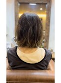 くせ毛風パーマ × バレイヤージュカラー/20代/30代/柏