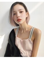 オンク 新宿(onk)&nbsp;黒髪/グレーベージュ/レイヤーロング/前髪パーマ[新宿駅]