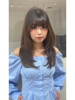 ロンド レア 天神大名店(Lond Le’a)&nbsp;イヤリングカラー/外ハネボブ /縮毛矯正/レイヤーボブ/艶髪