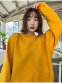 △ボブパーマゆるふわミディアム癖毛風パーマココアブラウン