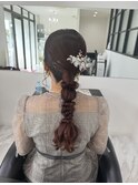 あみおろし/へアセット/お呼ばれヘア/結婚式ヘア/岡山