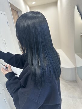 ベル サウス(BHEL south) *暗染ブルーブラック透明感カラー顔周りカット