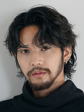 フィフス 神南(fifth) フェザーショートシャドウパーマセンターパートウルフゆるめ