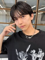 ソアメンズ 渋谷(soar men's)&nbsp;シースルーマッシュ韓国風黒髪メンズパーマこなれ感