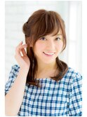 簡単ねじりアレンジでハーフアップ☆オフィスでもOK
