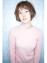 ラウンジ モリオ イケブクロ(Lounge MORIO Ikebukuro) 【morio池袋】ゆるふわパーマショートバングボブ