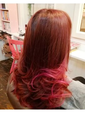 ヘアメイクアンドスパ エステ カエル(Hair make&SPA Kaeru) ☆ブリーチ☆カラー☆レッド