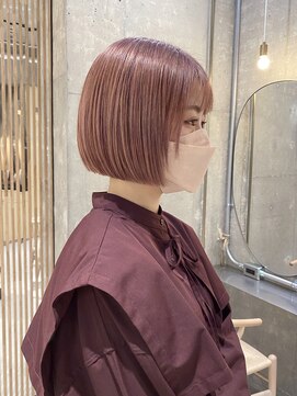 オーレント(AULENT) ピンクカラー×ミニボブ