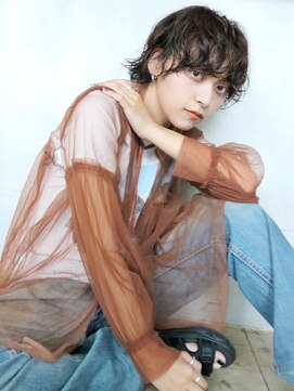 アルバム 池袋(ALBUM) ニュアンスショート_グレージュカラーボブウルフ_39276