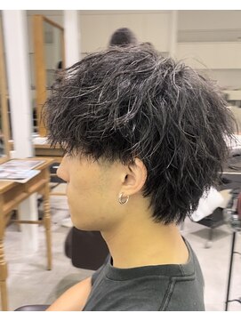 オーシャントーキョー 心斎橋(OCEAN TOKYO WEST) ツーブロックマッシュウルフメンズツイストスパイラルパーマ