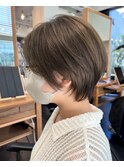【学生ヘア】オリーブベージュのイルミナカラー Mplusミズイデ