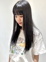 フォーク FOLK 【FOLK】透明感シルバーブラック☆似合わせストレートロング♪