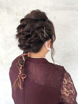 レオニード 表参道(LEONID)&nbsp;岡田≫結婚式お呼ばれローポニー編みおろしセット