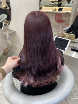 ラルムバイシー 新宿(LARME by Sea) ダブルカラー推奨☆ラベンダー×インナーカラーエクステ【Kaya】