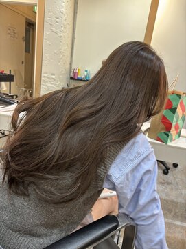 ブレンド 渋谷(BLend) 前髪ハイライトカラーこなれミディイメチェンウェーブパーマ