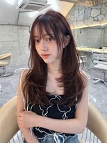 サイン 渋谷(SIGN)&nbsp;レイヤーカットハッシュカットグレージュカラーインナーカラー