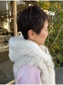 ベリーショート　大人ショート　フレンチショート　白髪ぼかし
