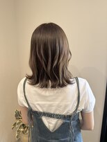 ラヴィン(LOVIN’)&nbsp;ブリーチ無しダブルカラー/ベージュ/ミディアムボブ