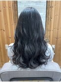 黒髪ロング×巻き髪