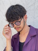 波巻きスパイラルパーマメンズカットシャドウパーマ30代原宿