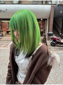 #グリーンエンドカラー #裾カラー