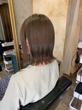 美容室カードル 新小岩店(Cadre) 切りっぱなしボブ/透明感カラー